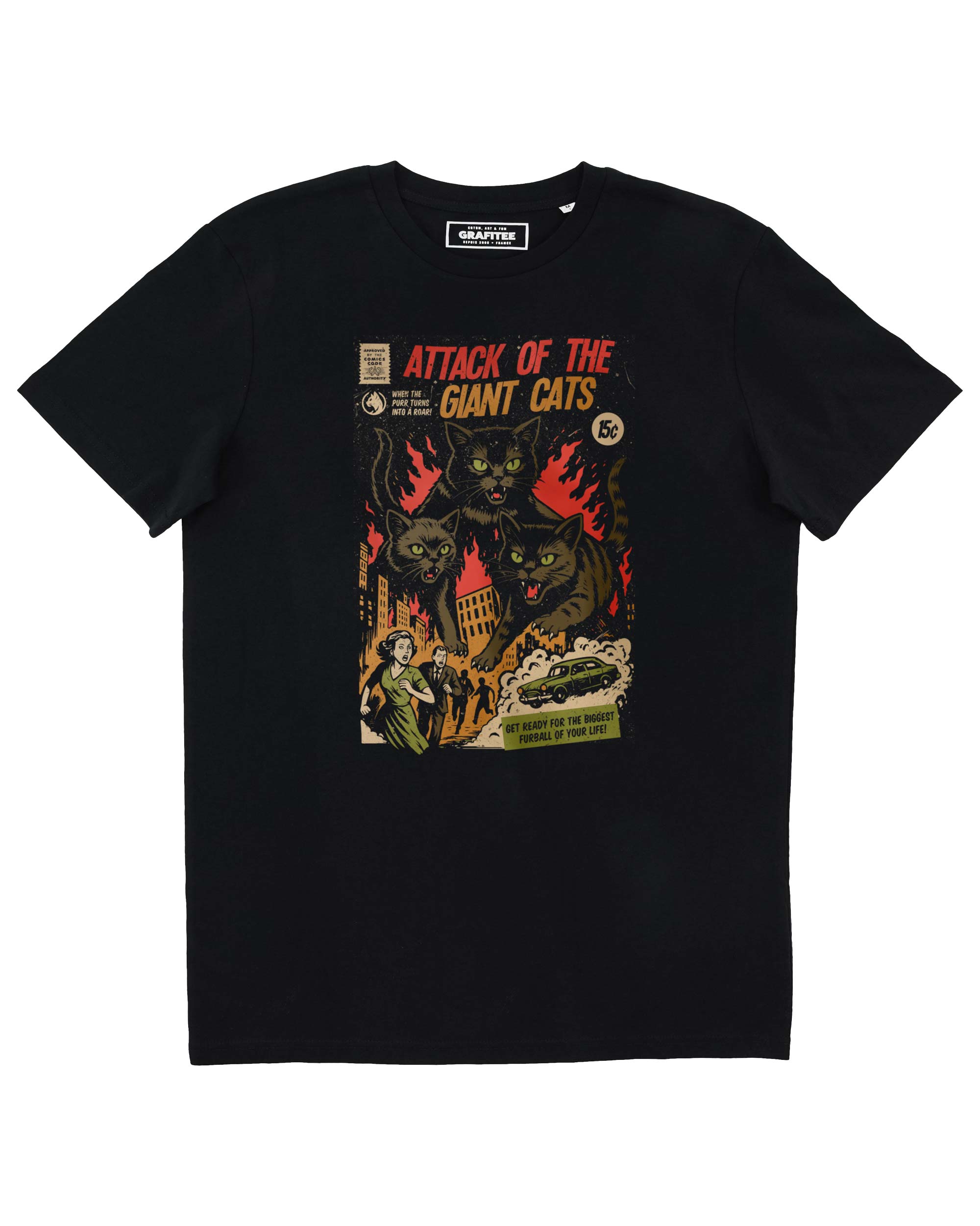 Camiseta de Attack of The Giant Cats 100% algodón orgánico