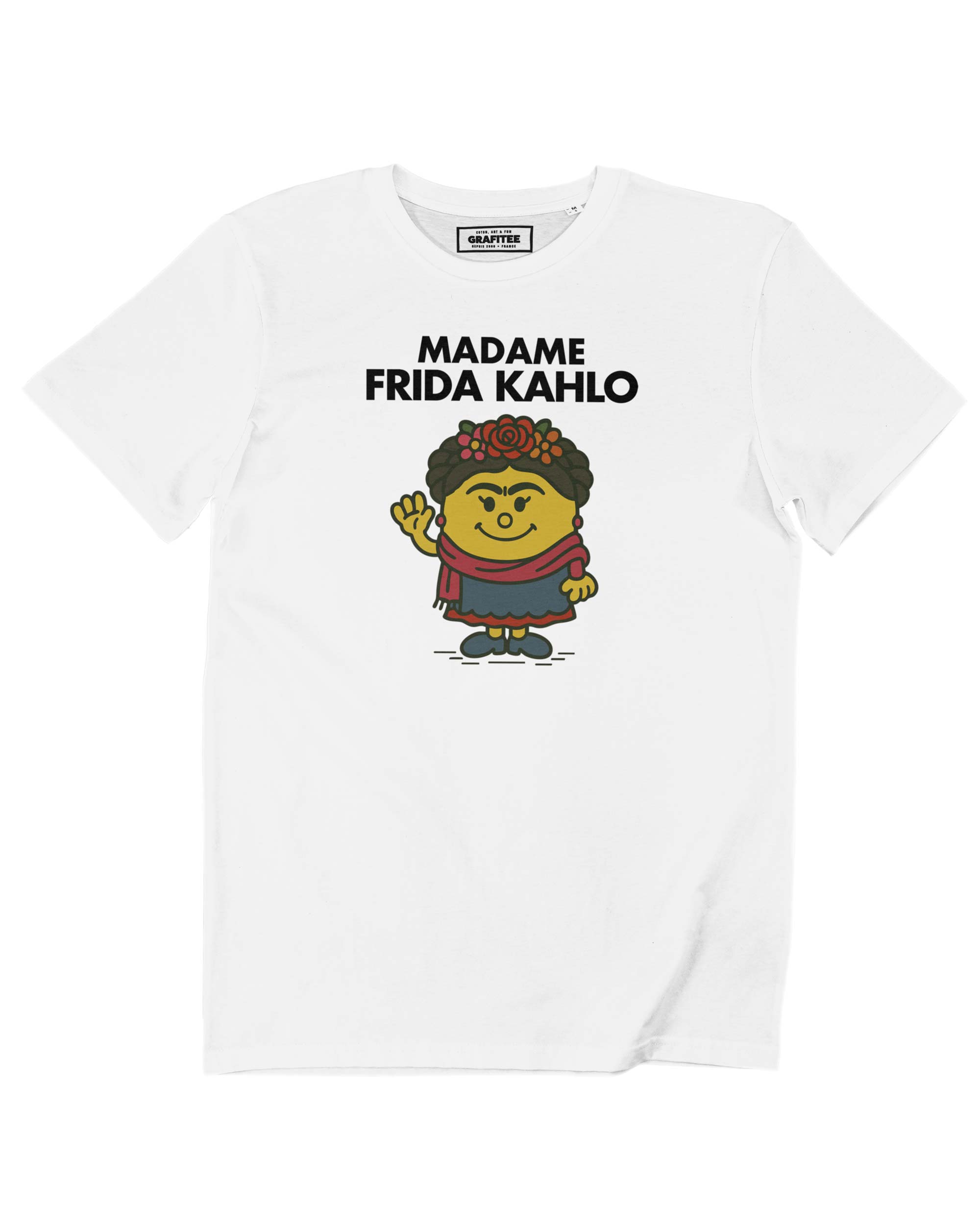 Camiseta blanca de Madame Frida Kahlo, 100% algodón orgánico de primera calidad
