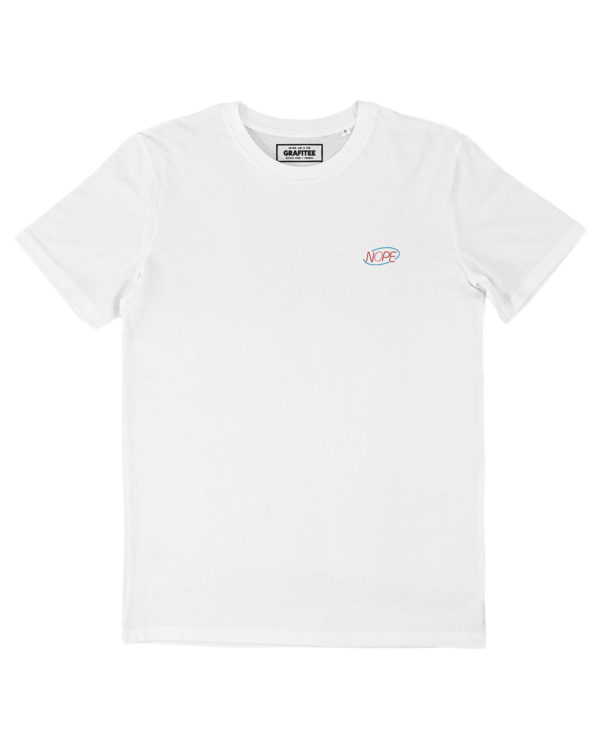Camiseta bordada "Nope", 100% algodón orgánico