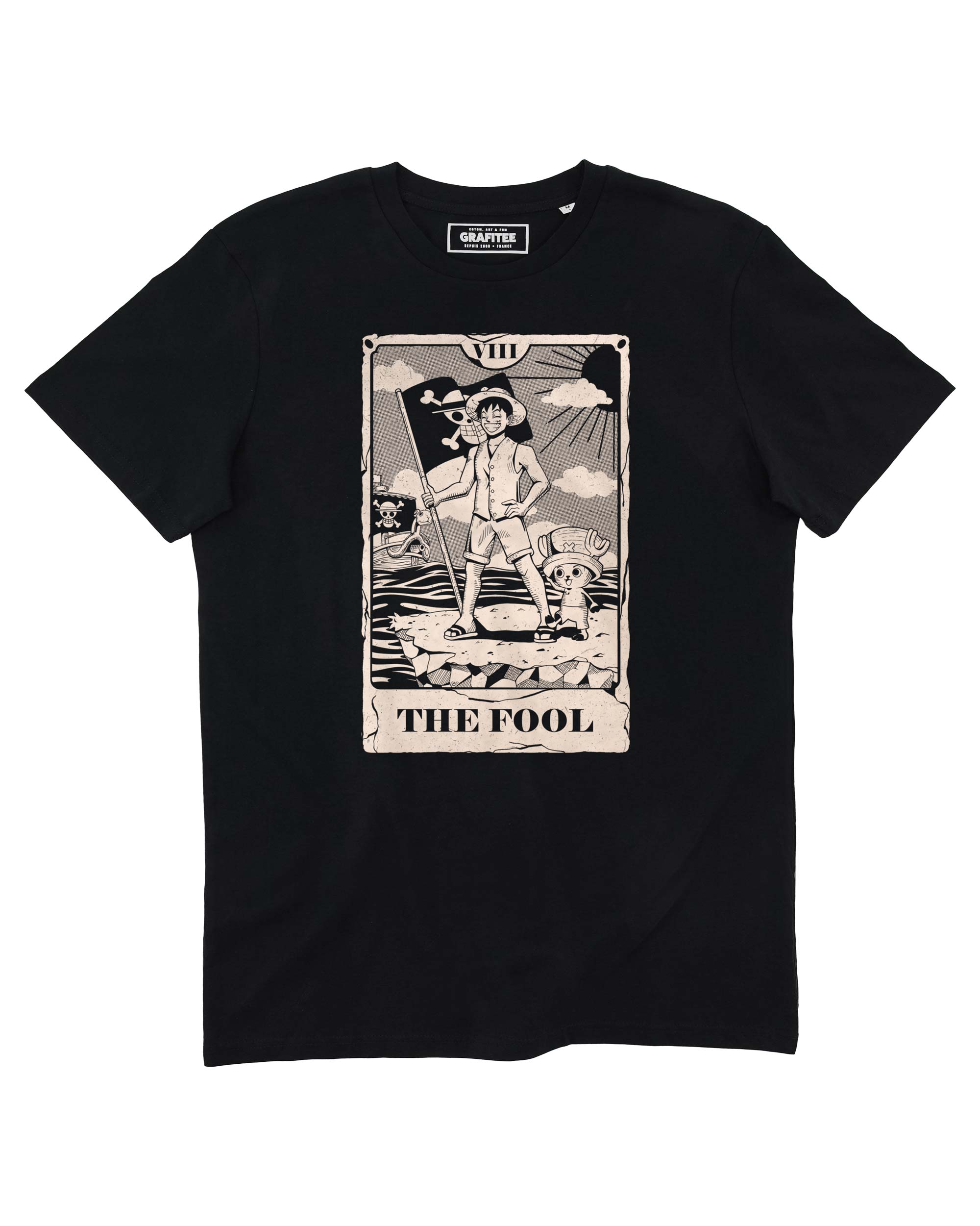 Maglietta nera The Fool, 100% cotone biologico certificato GOTS