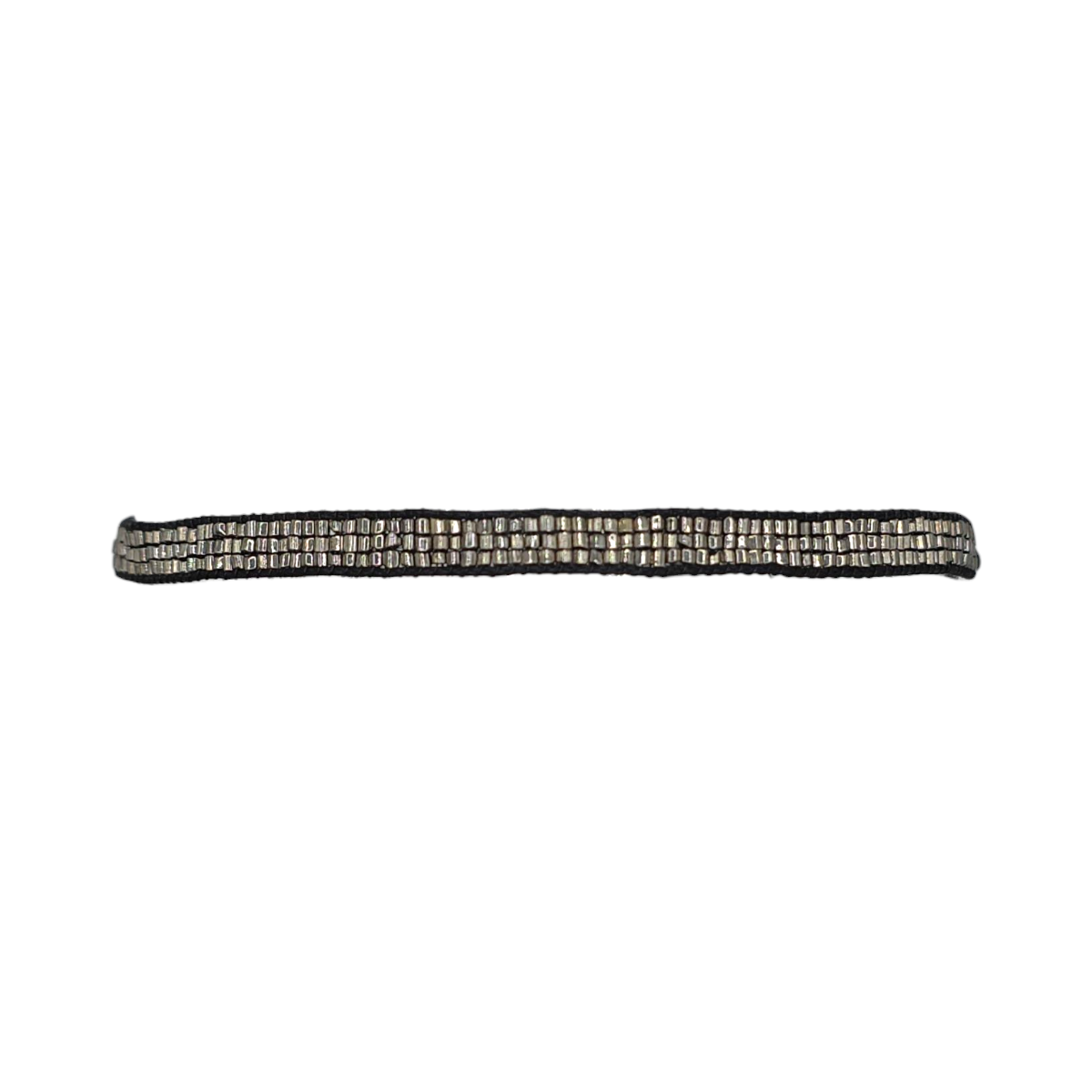 BRACCIALE CON PERLINE IN ARGENTO EMATITE MASSICCIA
