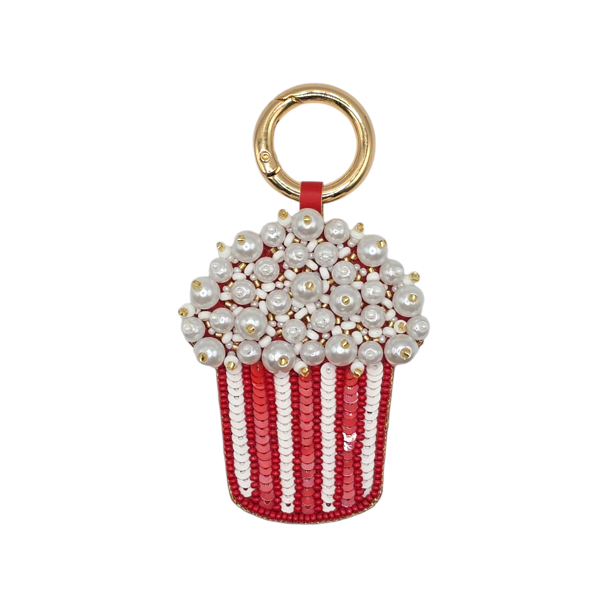 CIONDOLO PER BORSA CON PERLINE POPCORN