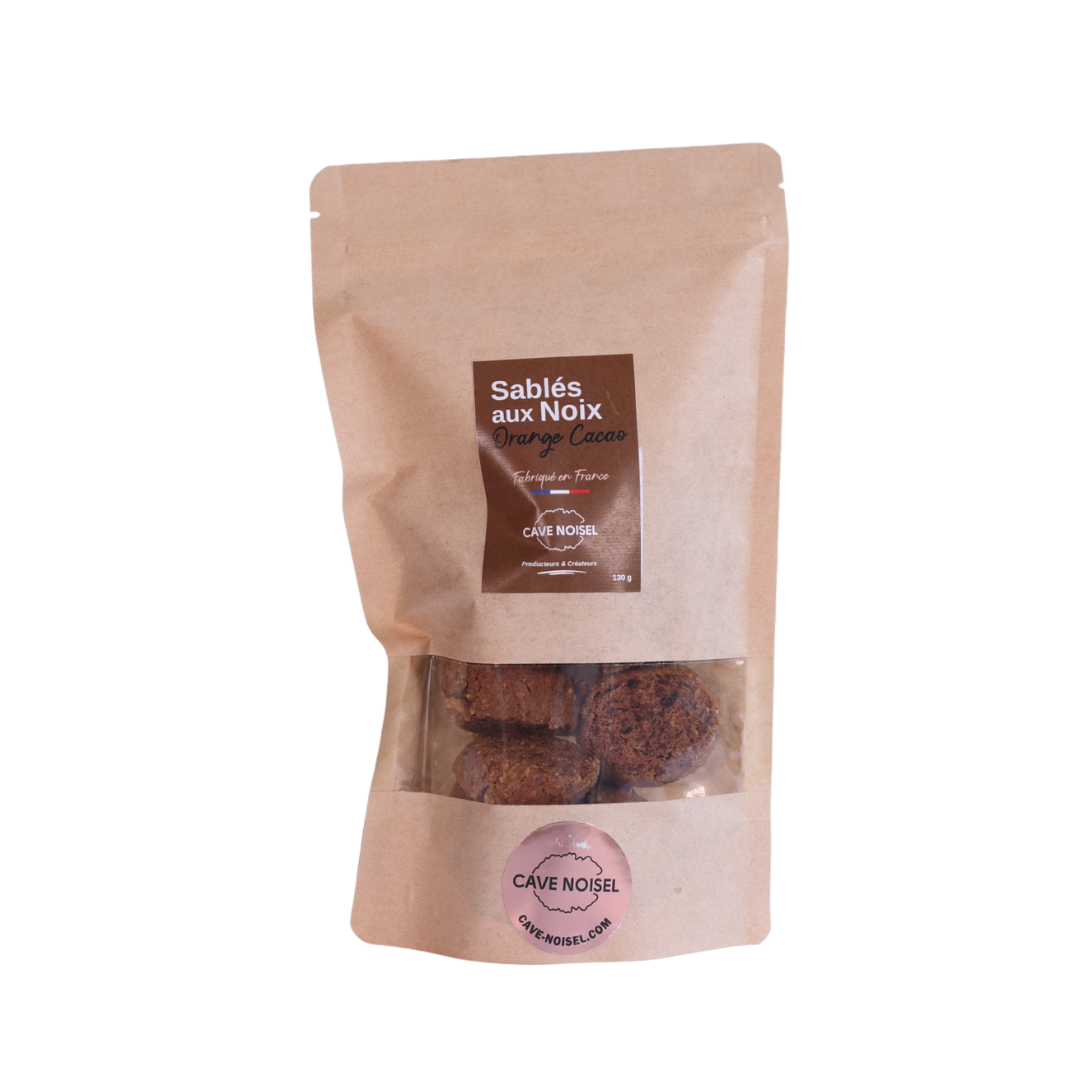 Biscotti di pasta frolla "Noci-Arancia-Cacao" - 150g