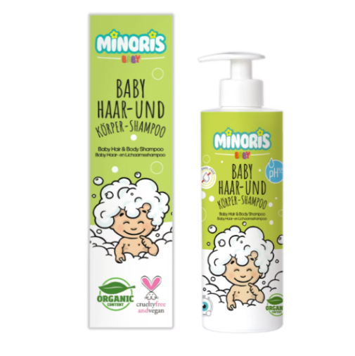 Shampoo per capelli e corpo Minoris Baby 400 ml