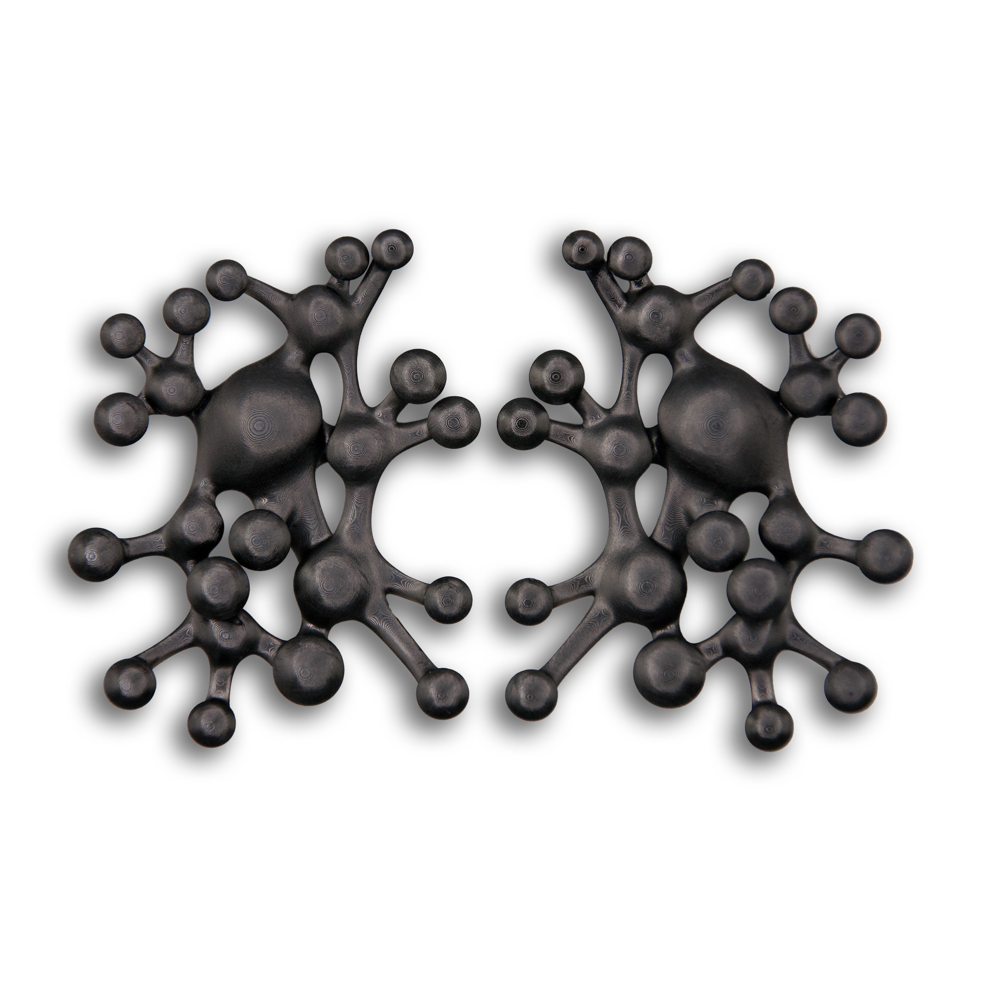 Orecchini Pulse 4.5 cm nero