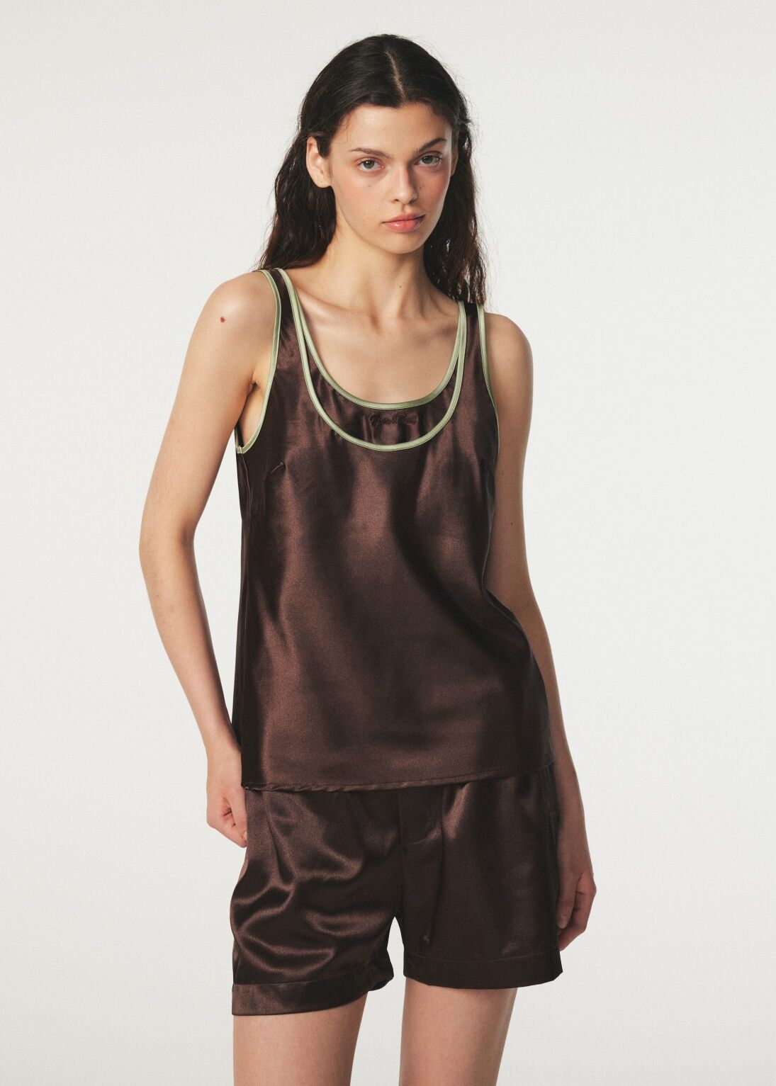 Canotta a strati in raso mix & match PIXIE & PEACH