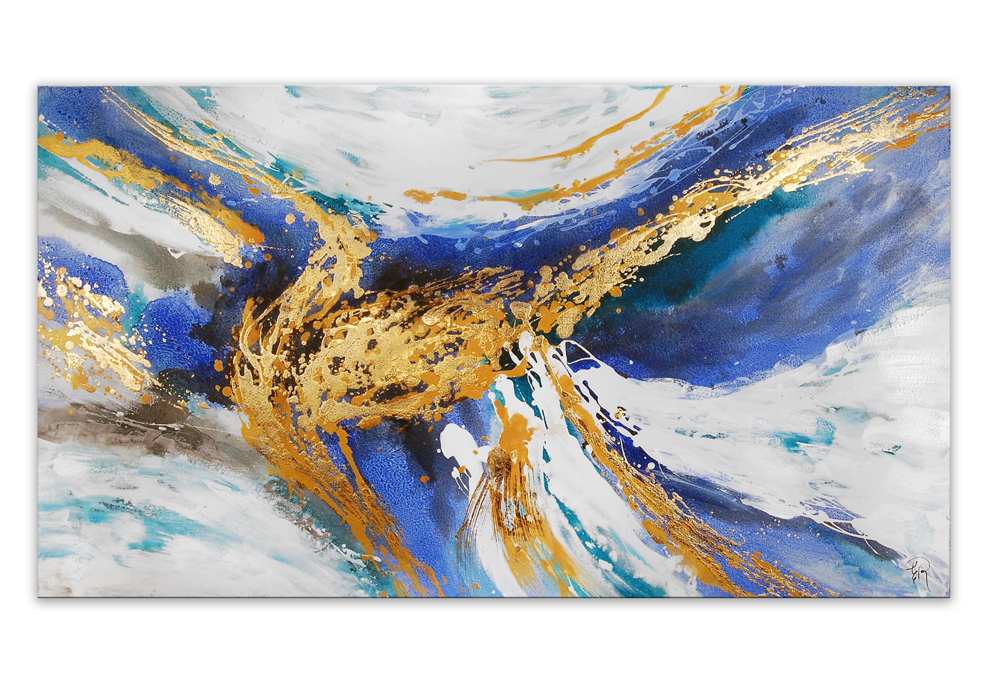 ADM – Abstraktes Gemälde – Blau