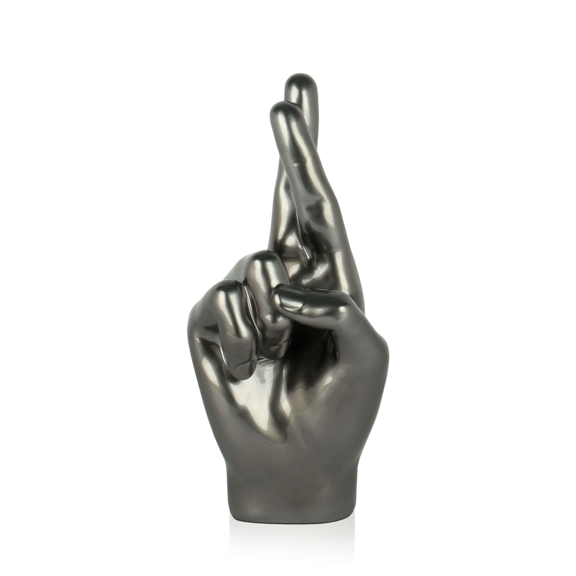 ADM - 'Crossed Fingers' Resin Sculpture