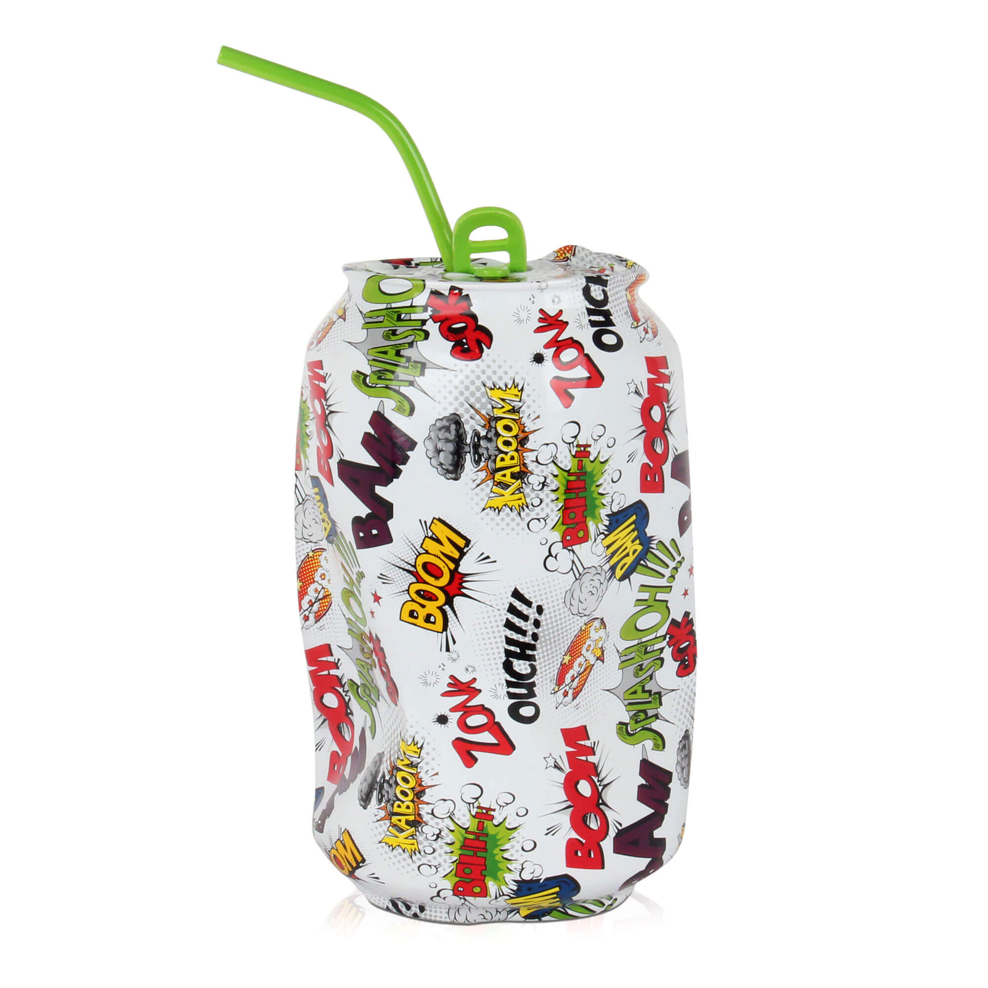 ADM - Scultura in resina 'Lattina schiacciata Pop Art'