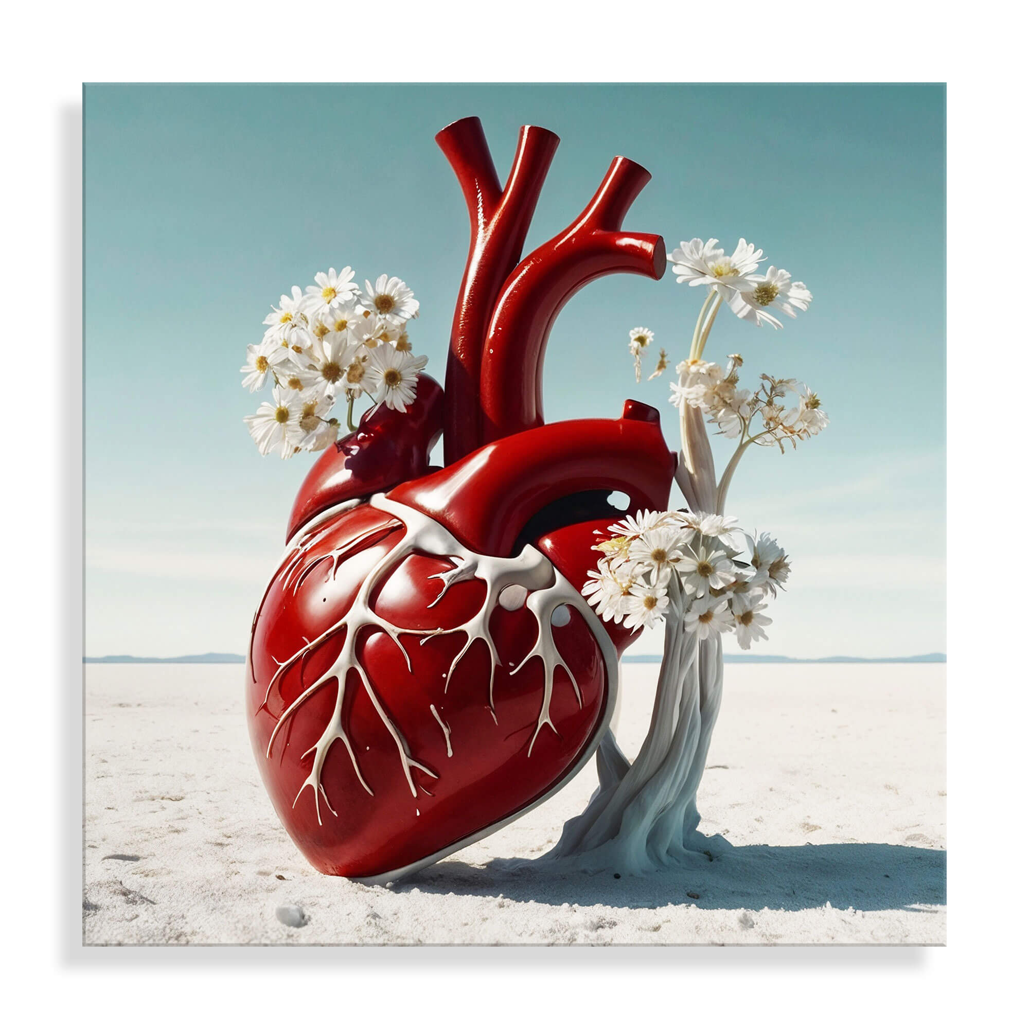 ADM - Acryldruck „Surrealistisches Herz – Hommage an Dalí“