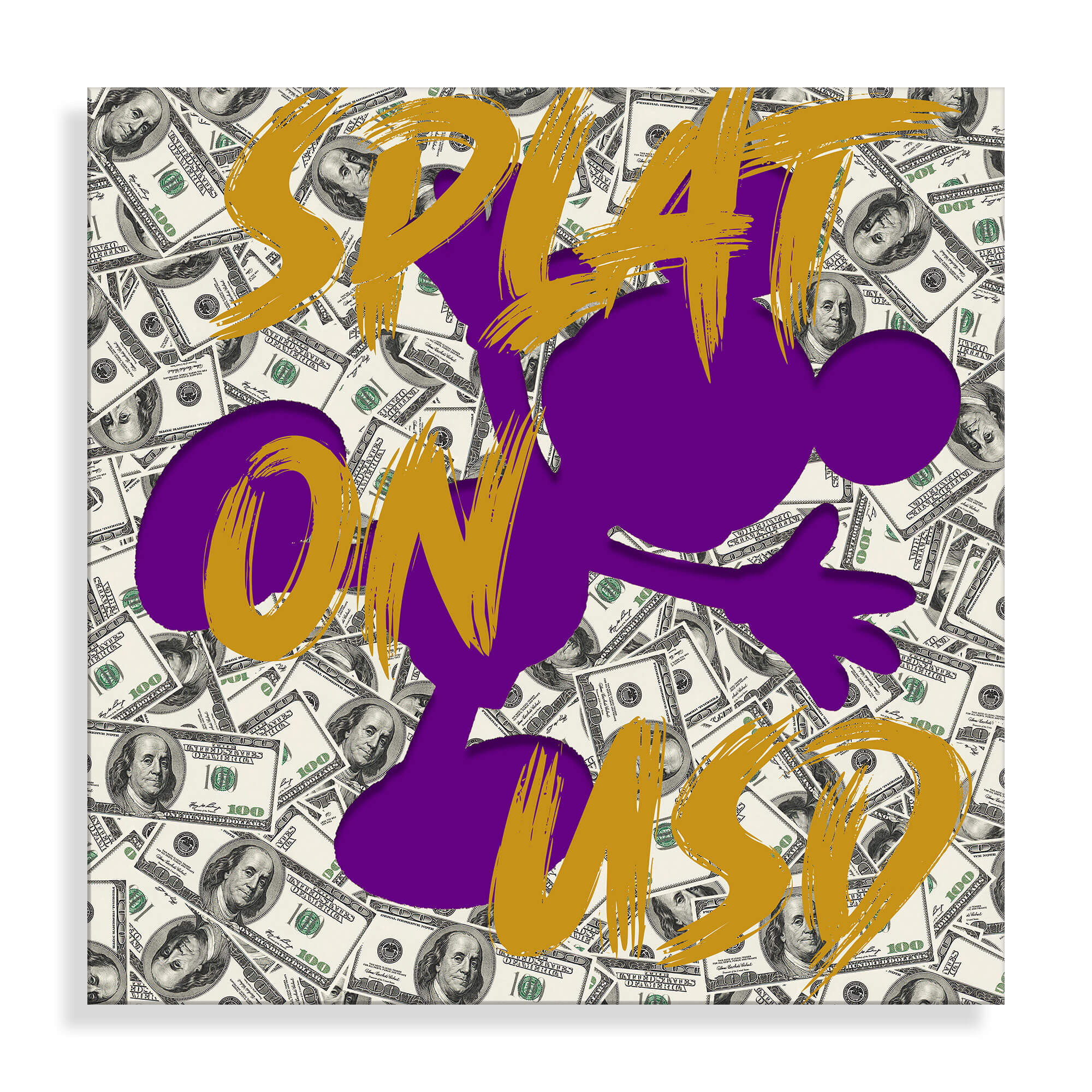 ADM - Acrylglasbild „Splat on USD“