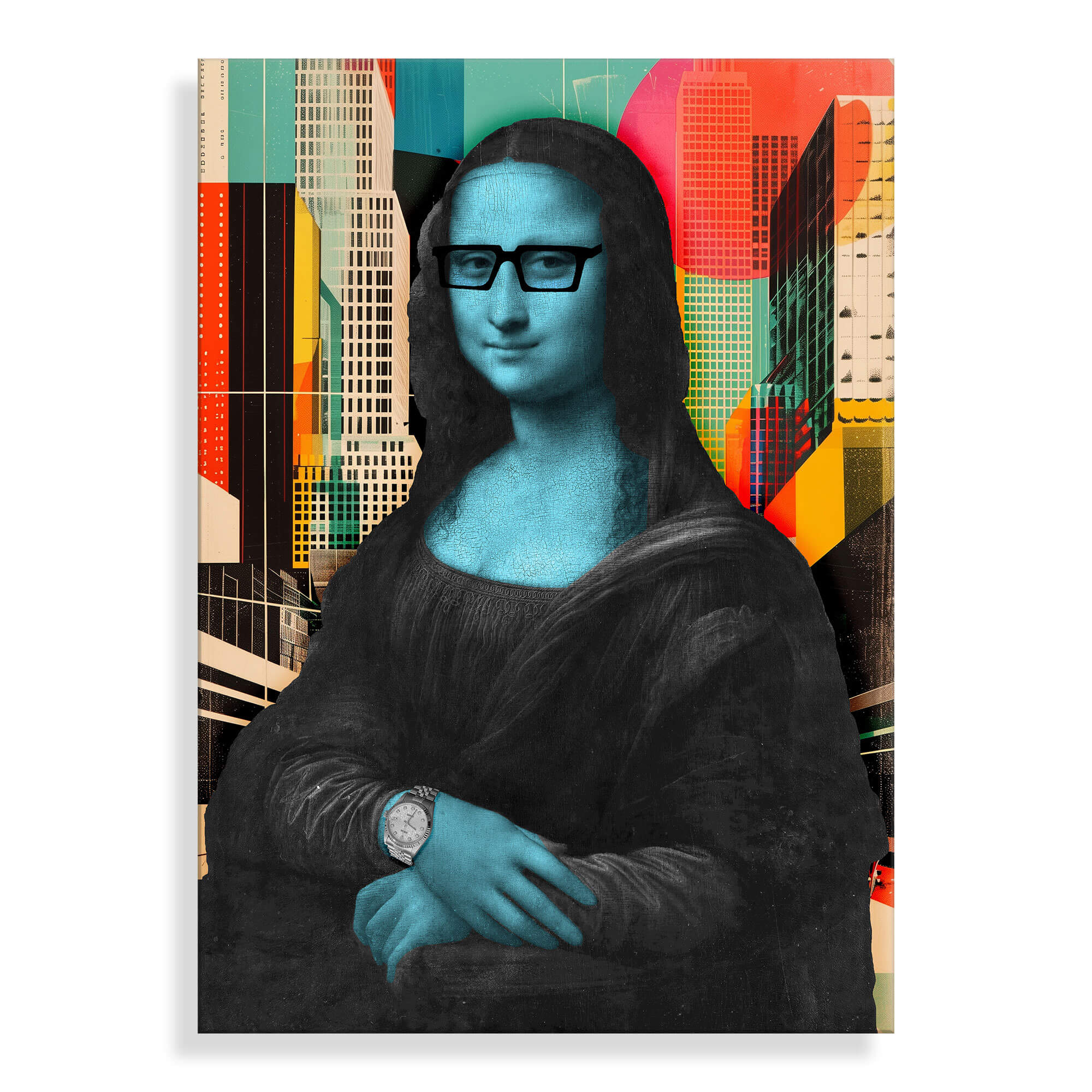ADM - Acrylglasbild „Mona Lisa in der Stadt“