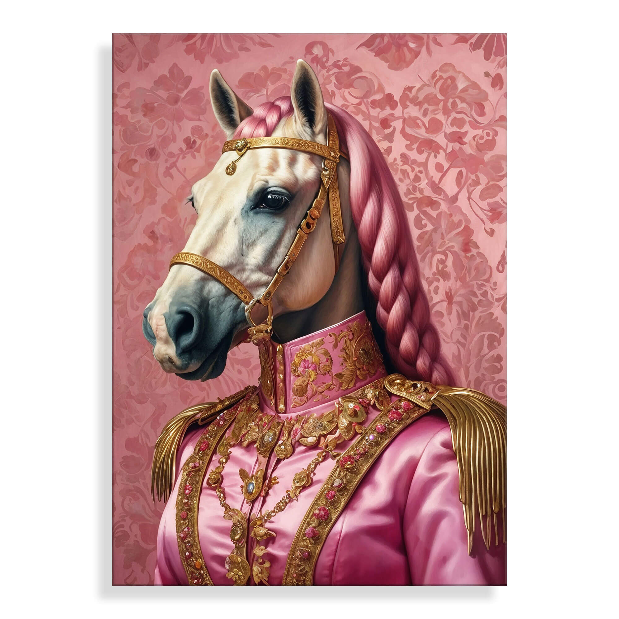 ADM - Acrylglasbild „Kaiserrosa Paradepferd“