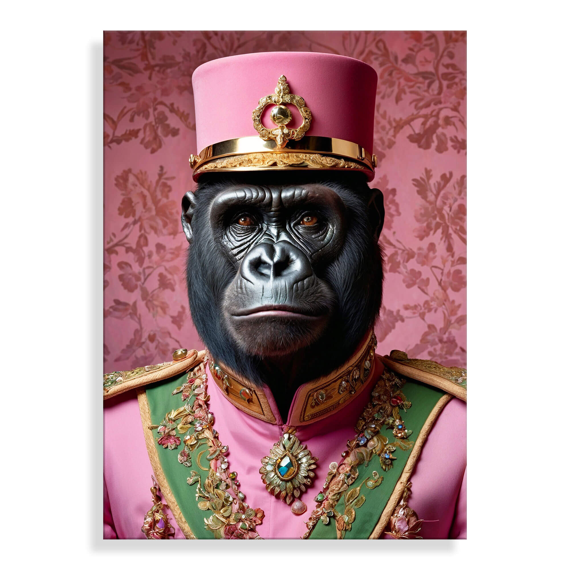 ADM – Acrylglasdruck „Gorilla Imperial Pink Parade“