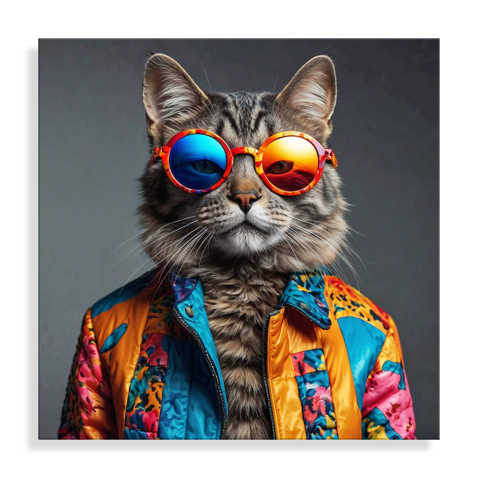 ADM – Acrylglasdruck „Cat Trendy Parade“