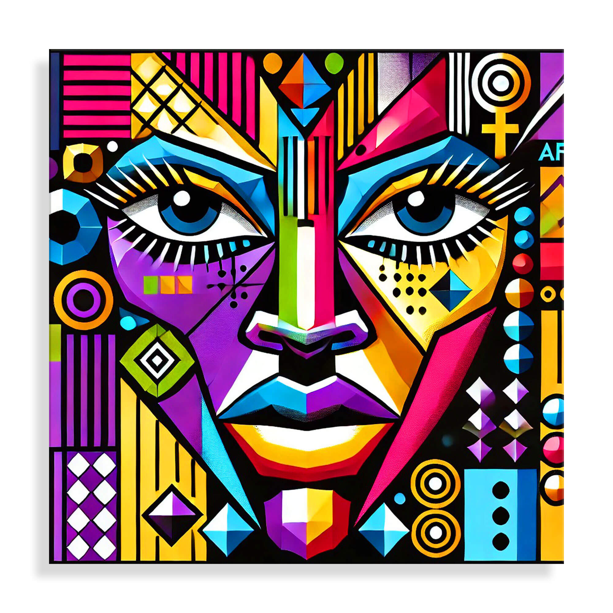 ADM – Acrylglasdruck „Geometrisches Gesicht“