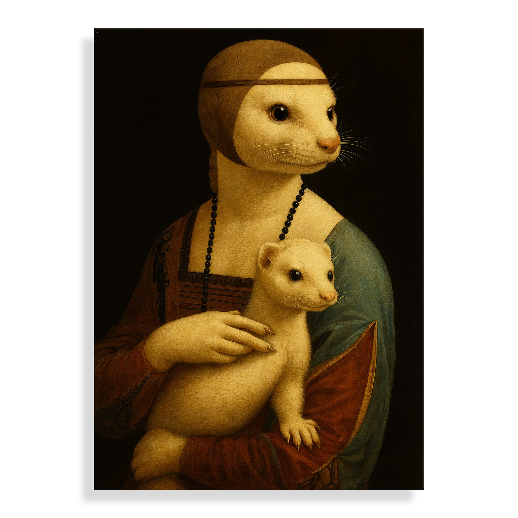 ADM - Acrylglasbild „Ermellina mit Hermelin“