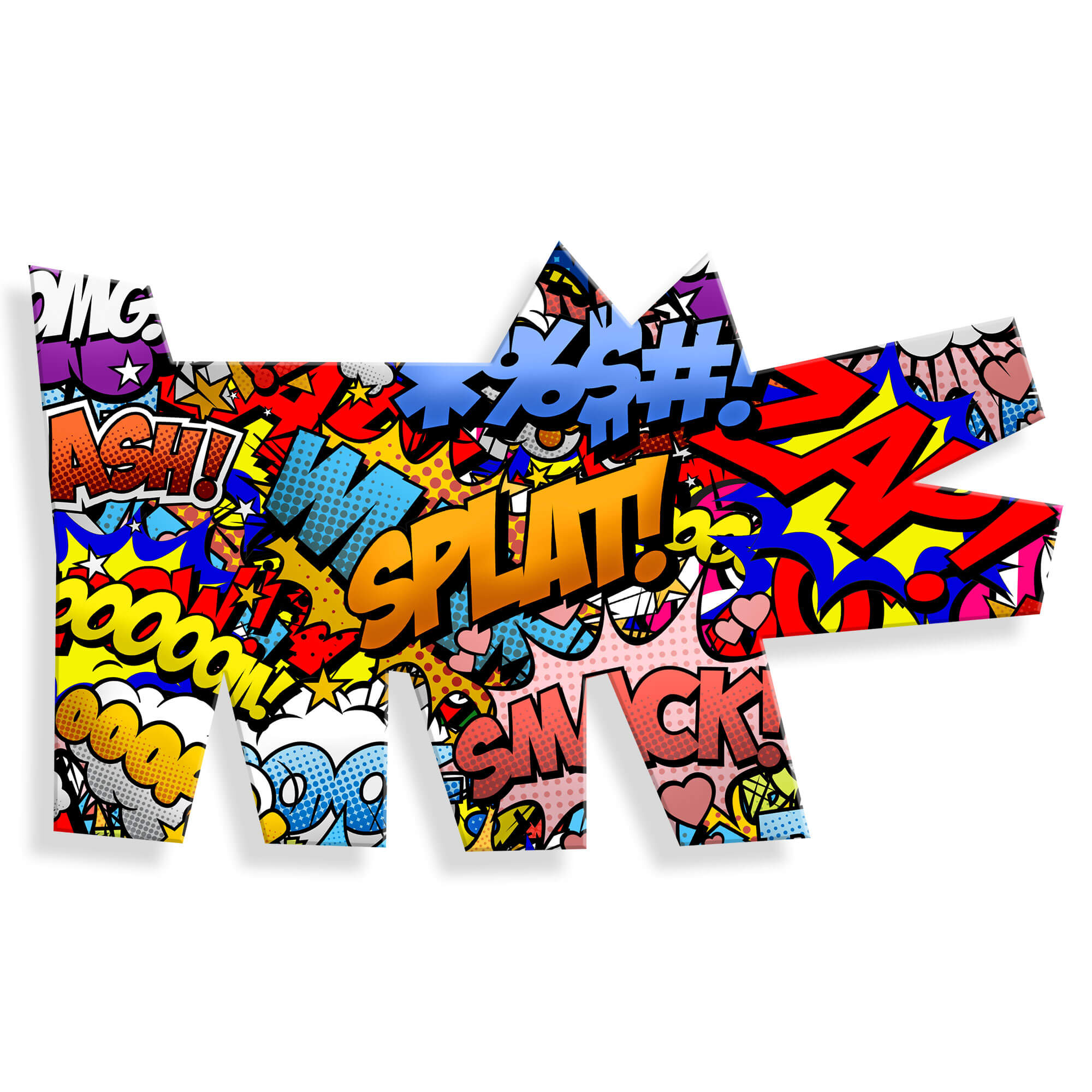 ADM - Acryldruck „Geometrische Hunde-Graffiti 2“