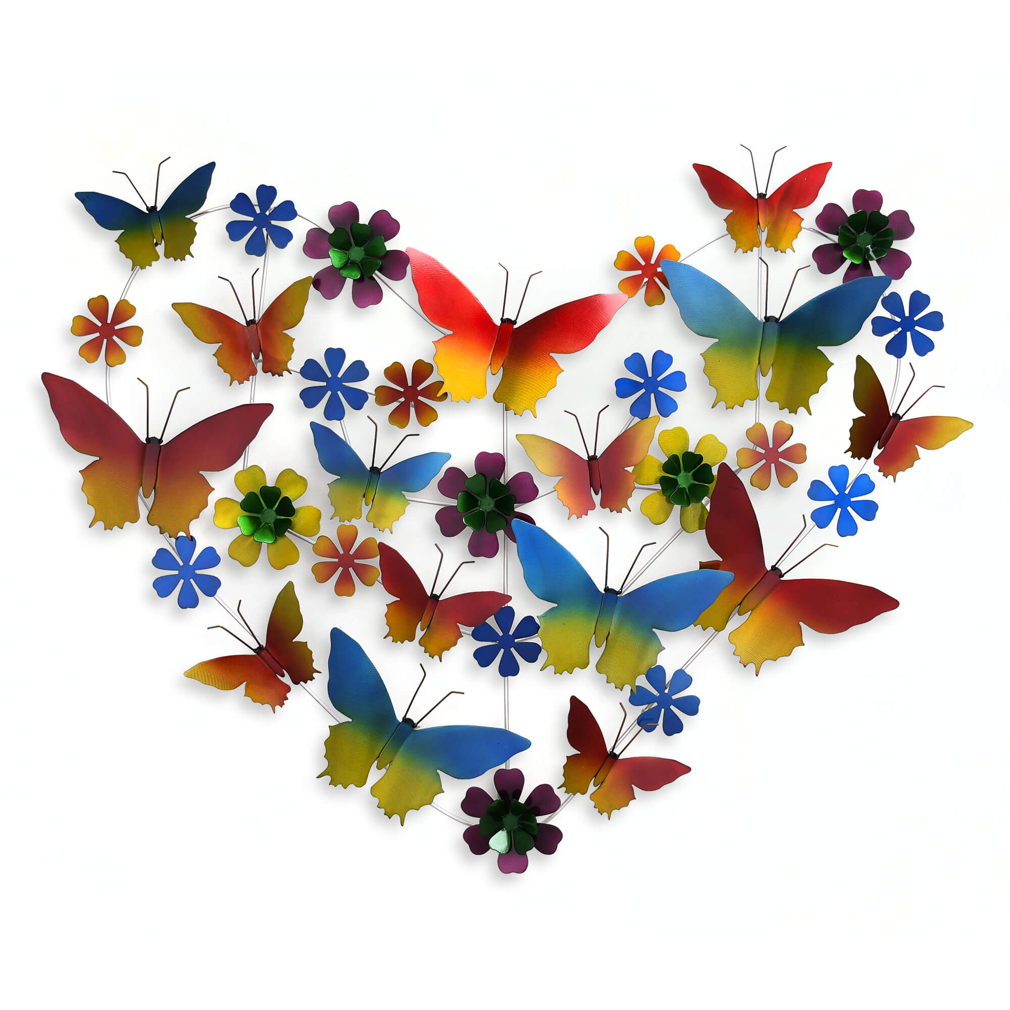 Peinture sur métal ADM - « Cœur de papillons »