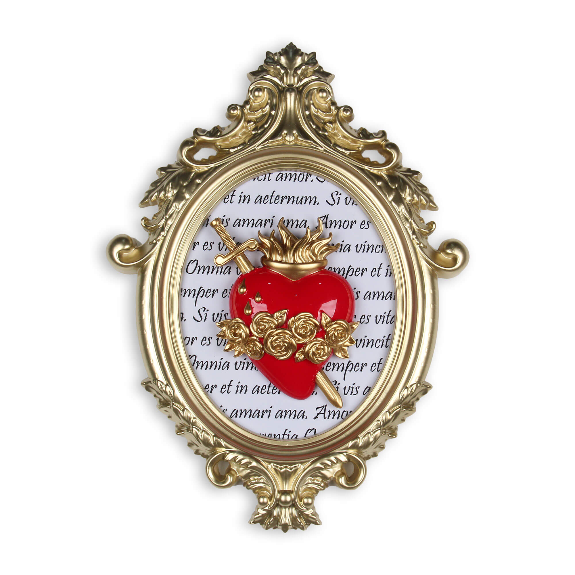 Sculpture ADM - « Cœur orné de roses »