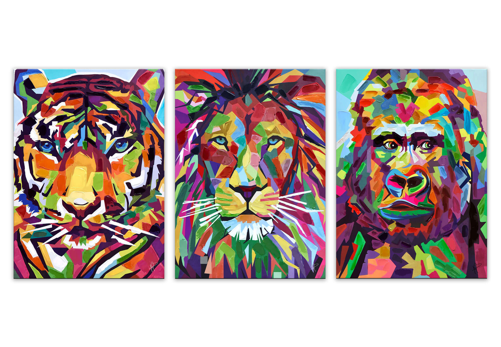 ADM – „Trio Animali Pop Art“-Druck