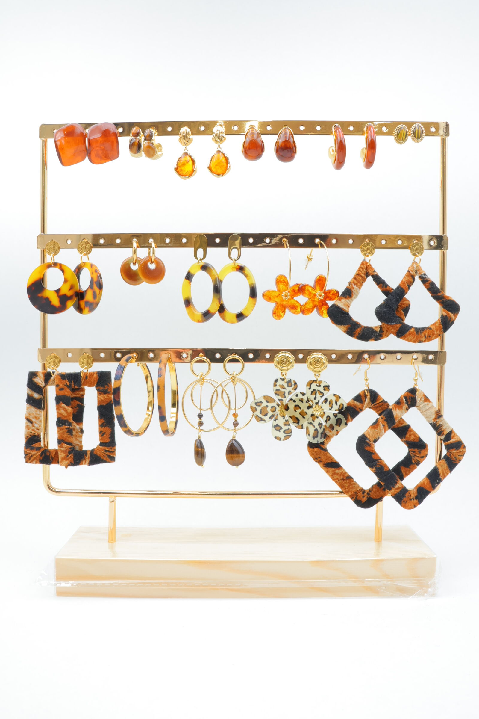 Set di 16 paia di orecchini con espositore - PRT-OREILLE119