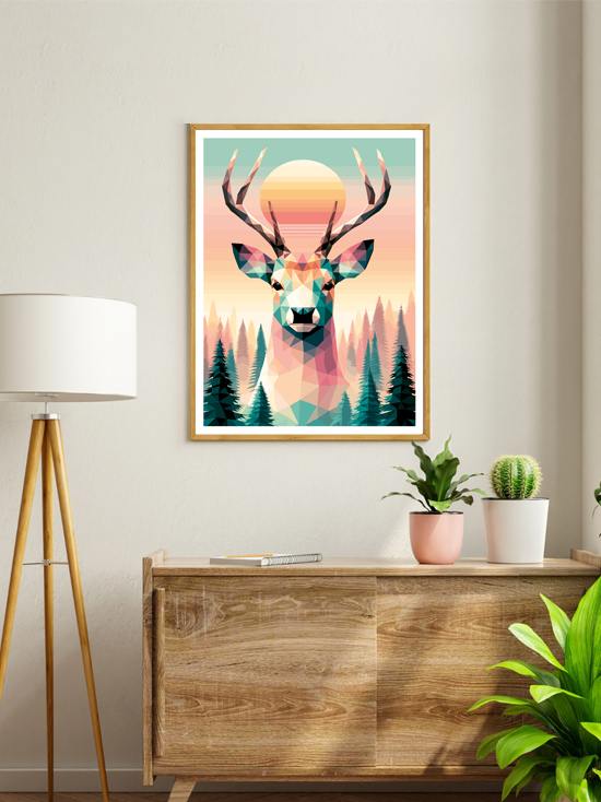 Poster: Celestial Awakening of the Stag (30 x 40 cm)