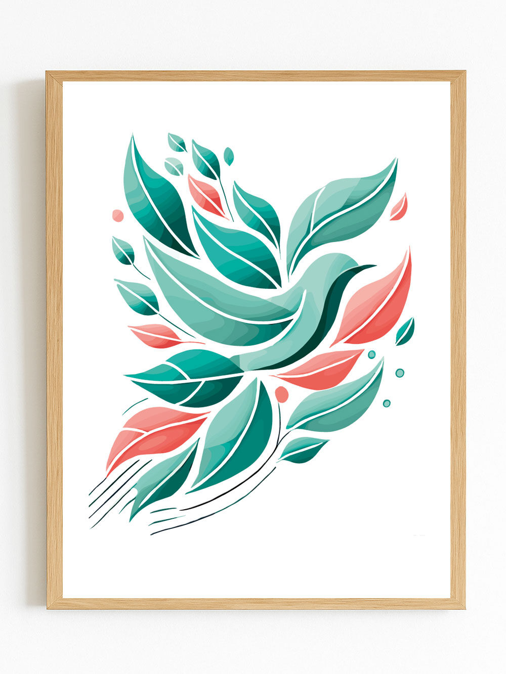 Modern Abstract Bird Poster (30 x 40 cm)