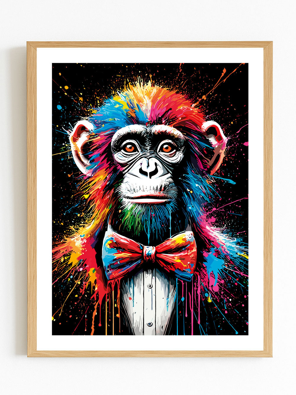 Elegant Colorful Monkey Poster (30 x 40 cm)