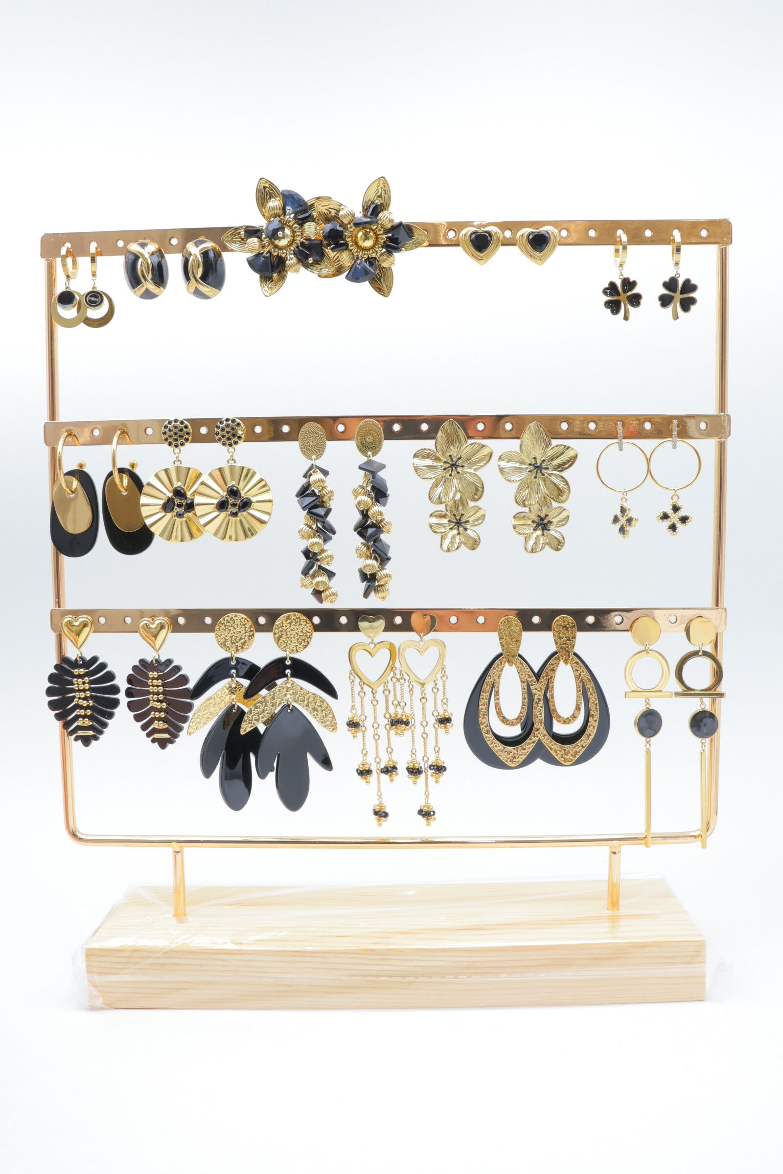 Set mit 15 Paar Ohrringen und Präsentationsständer - PRT-OREILLE121