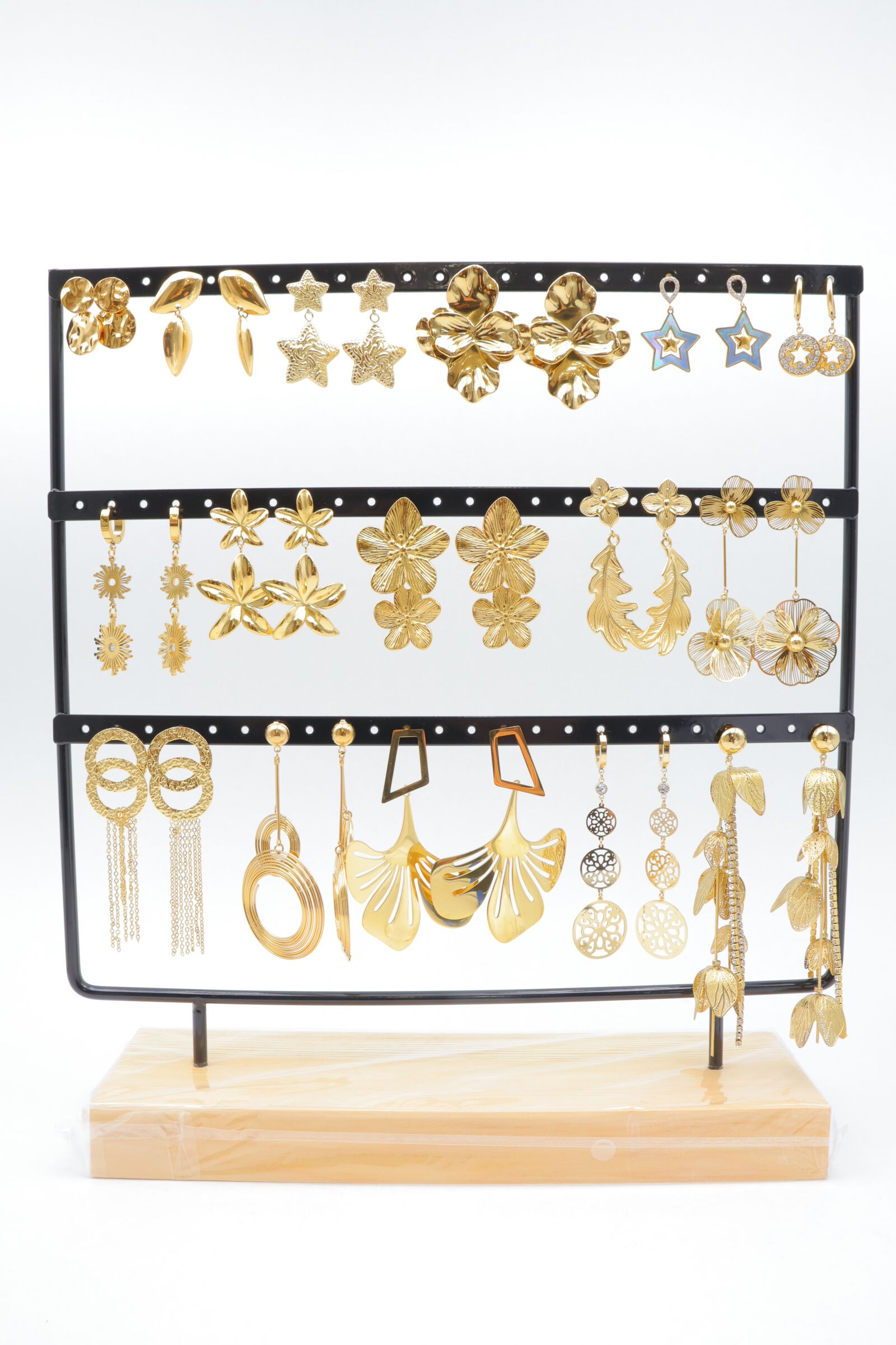 Set di 16 paia di orecchini con espositore - PRT-OREILLE122