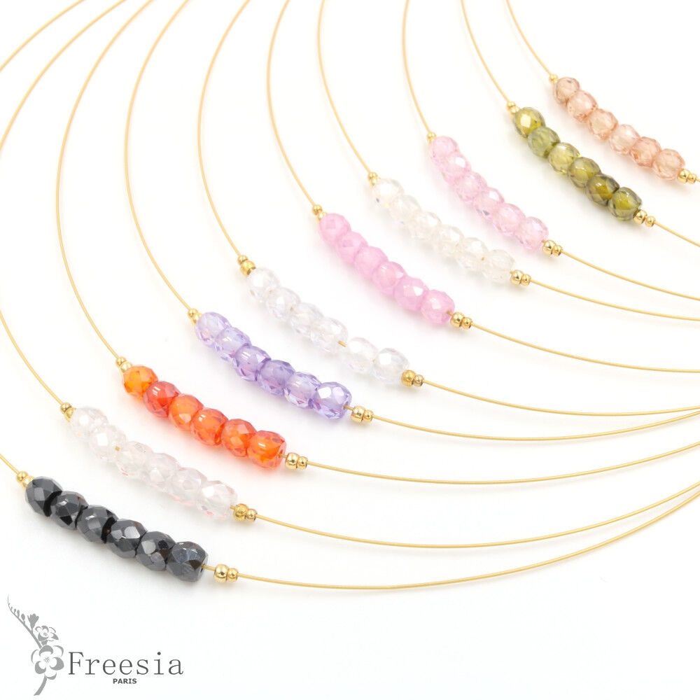 Collar de acero y circonio - 10108