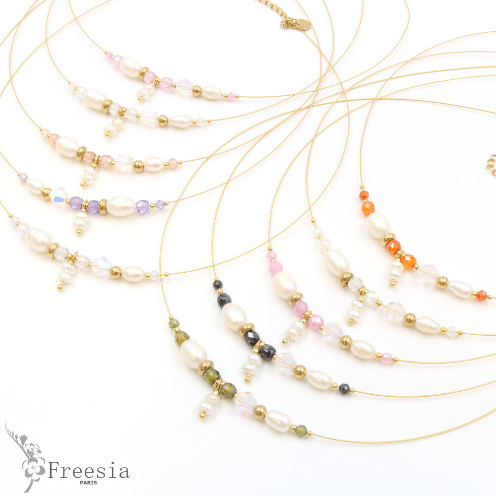 Collar de acero y circonio - 10109