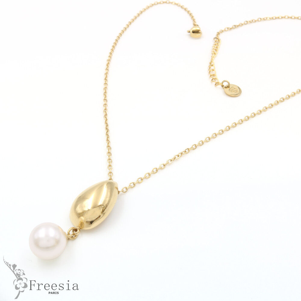 Collier acier et nacre - 10139