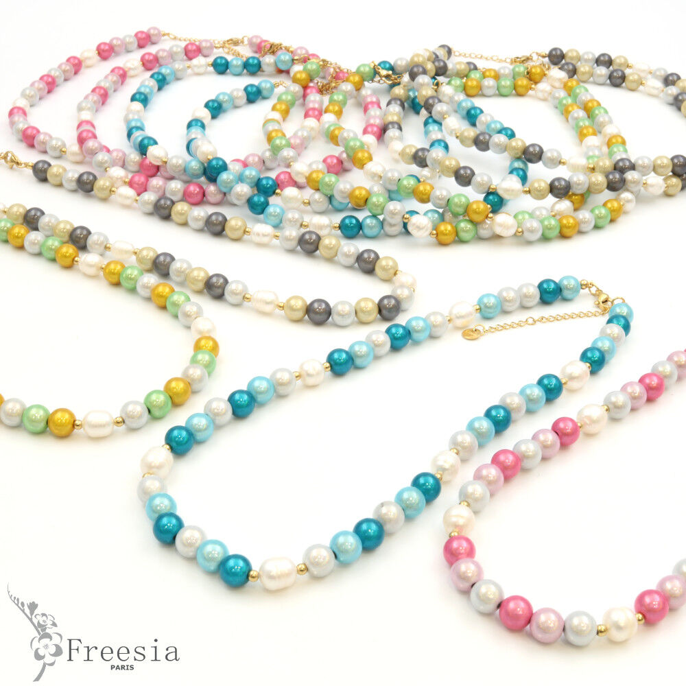 Collier acier et résine - 10150