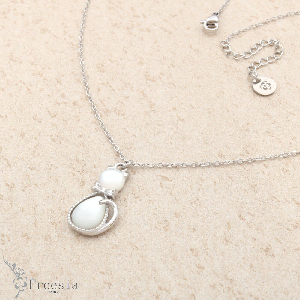 Collier acier et nacre - 10170