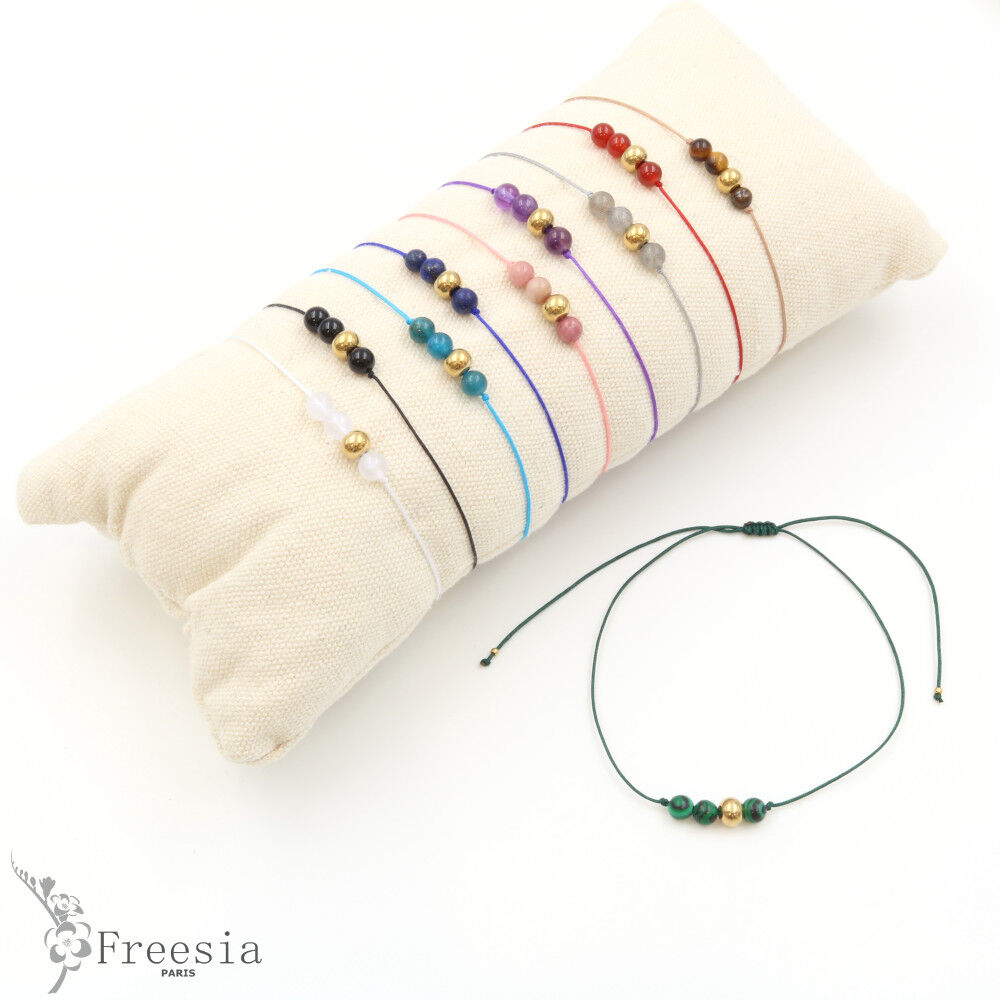 Bracelet acier et pierre naturelle - 10262