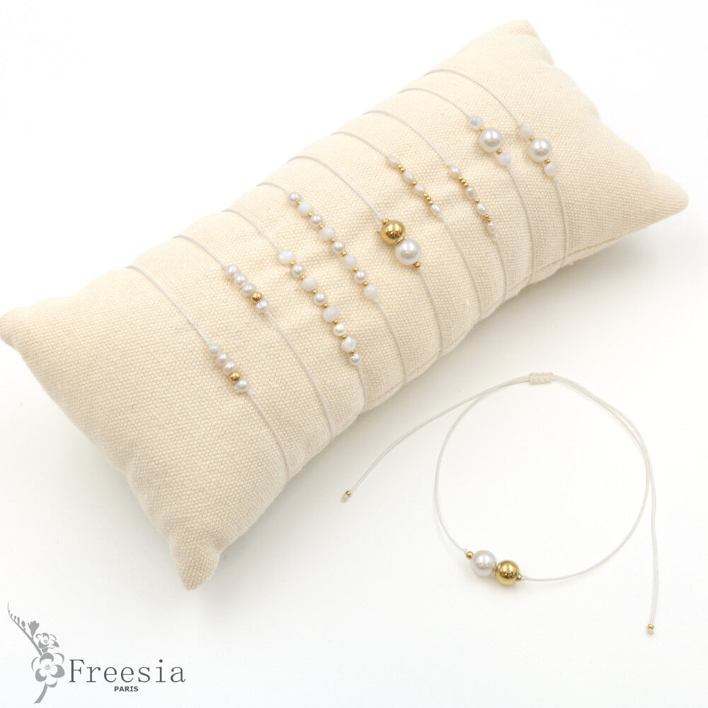 Bracelet acier et nacre - 10264