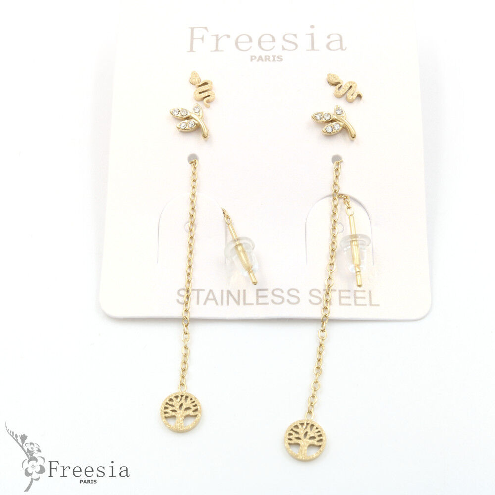 Boucles d'oreilles acier - 10319