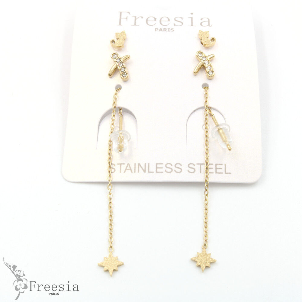 Boucles d'oreilles acier - 10320