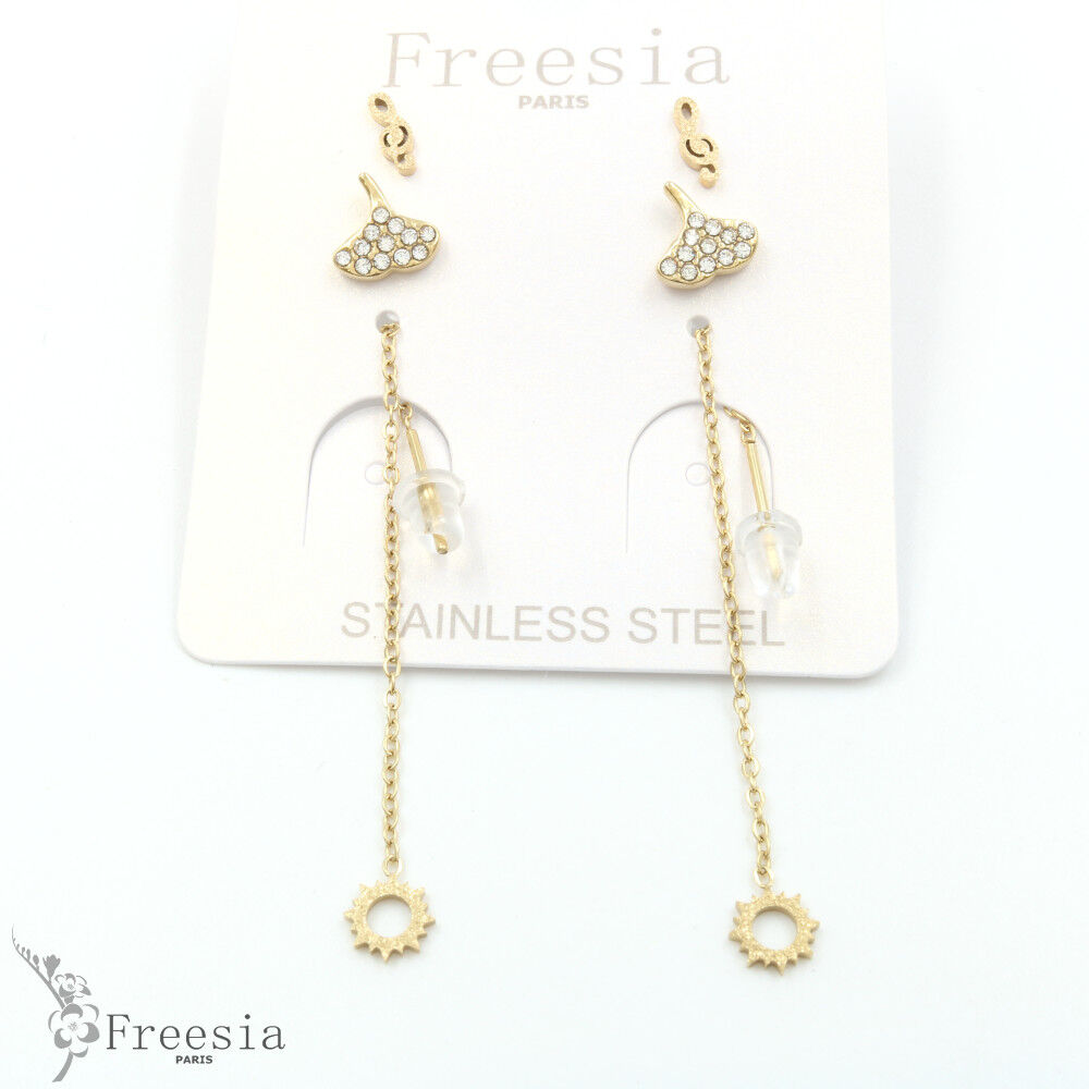 Boucles d'oreilles acier - 10321
