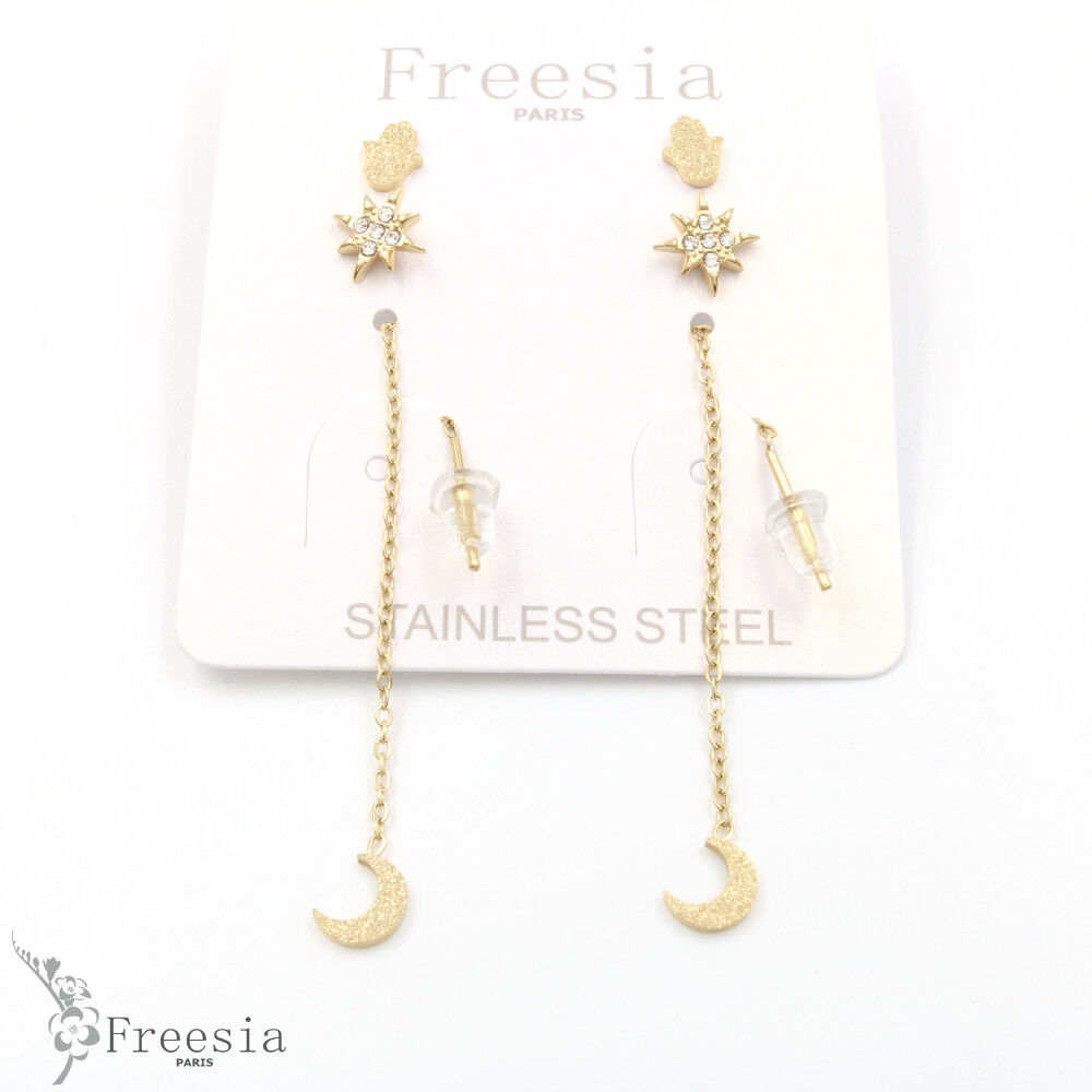 Boucles d'oreilles acier - 10322