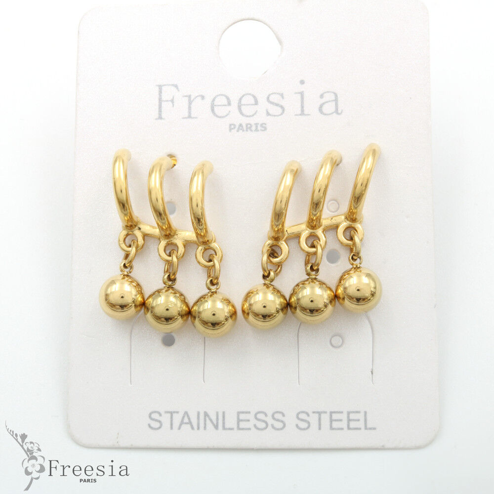 Boucles d'oreilles acier - 10340