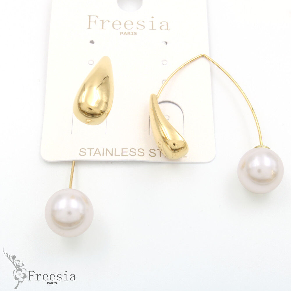 Boucles d'oreilles acier et nacre - 10350