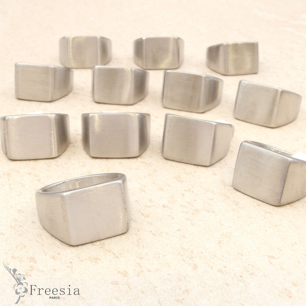 Bague homme acier - 10429