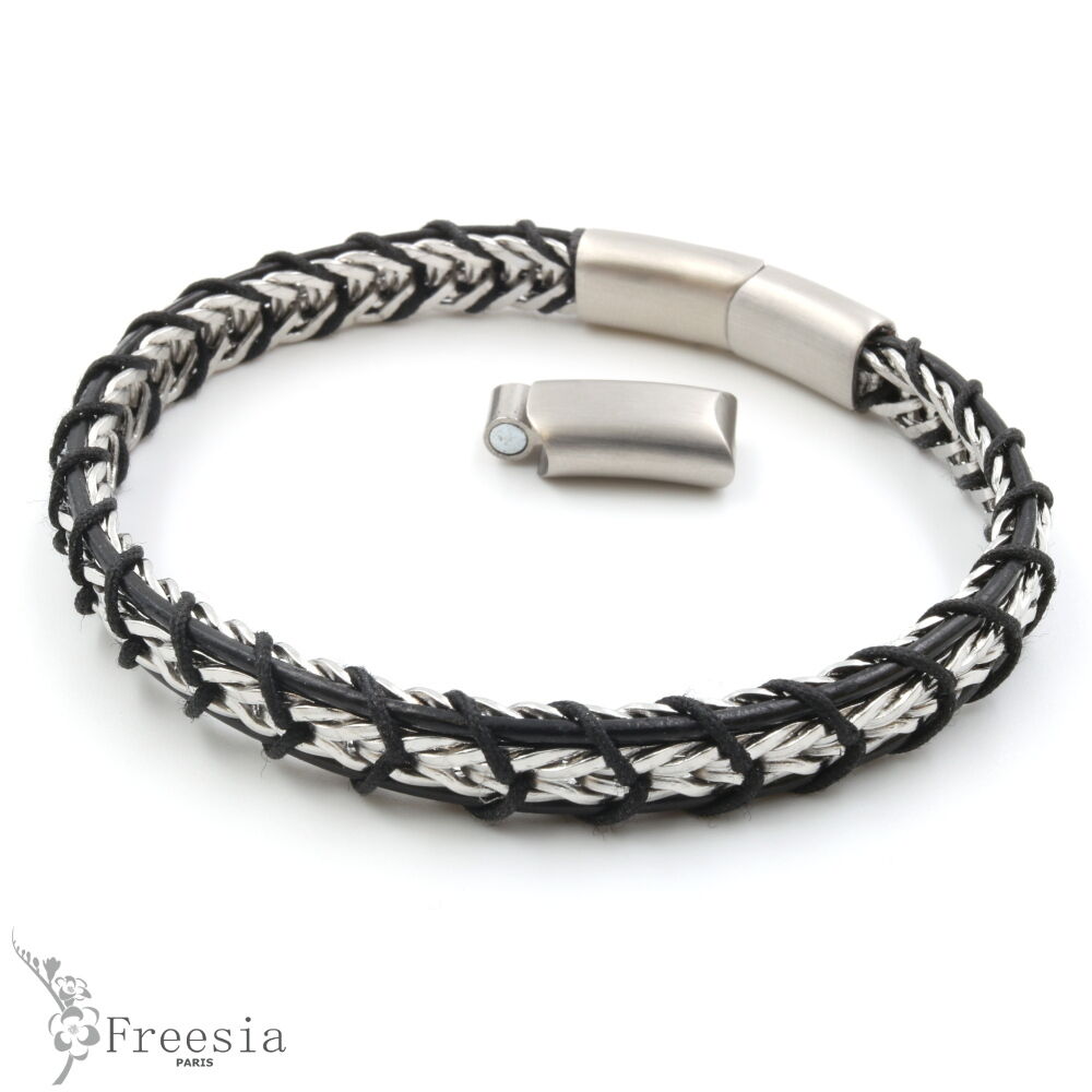 Herrenarmband aus Cuir et Acier – 10642