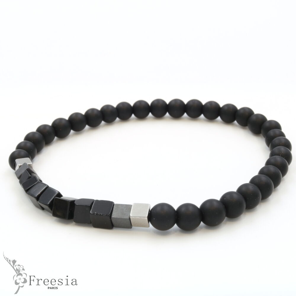 Pulsera hombre pierre naturalle et acier - 10664