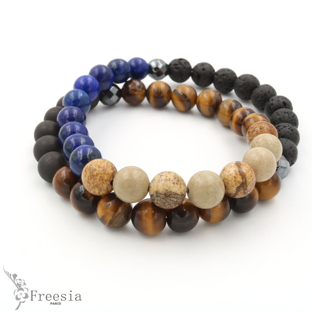 Armband homme pierre naturelle - 11277