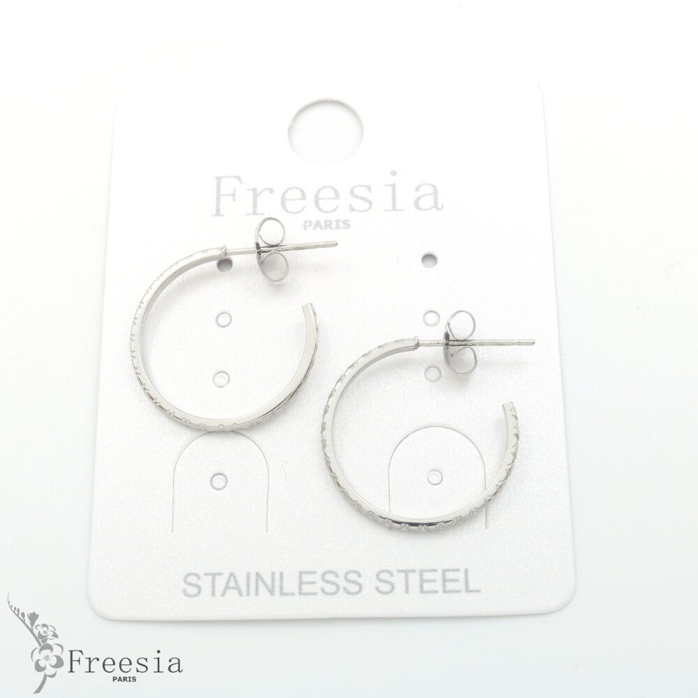 Boucles d'oreilles acier - 11352