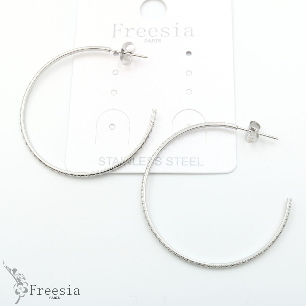 Boucles d'oreilles acier - 11353